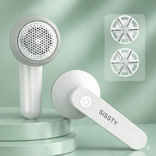 SISSTY Fabric Shaver Pro | Rechargeable 3-Speed Lint Remover (2+1 6-Leaf Blades)
