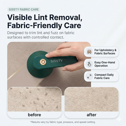 SISSTY Fabric Shaver Pro | Rechargeable 3-Speed Lint Remover (2+1 6-Leaf Blades)